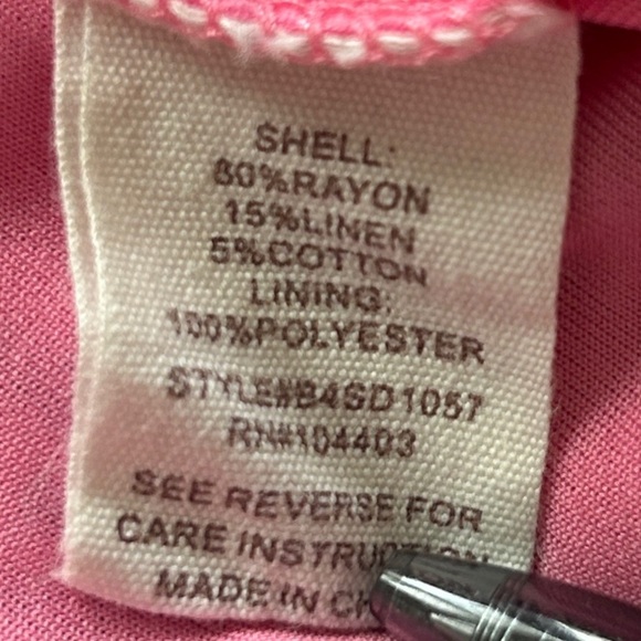 By The River Tropical Print Pink Floral Toucan Parrot Midi Dress Size Medium - Picture 7 of 9